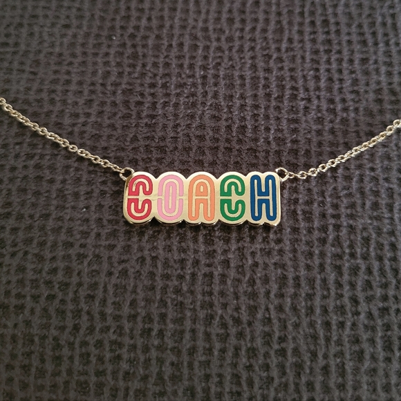 Coach Logo Retro☮️ Necklace - NIB - Picture 7 of 15
